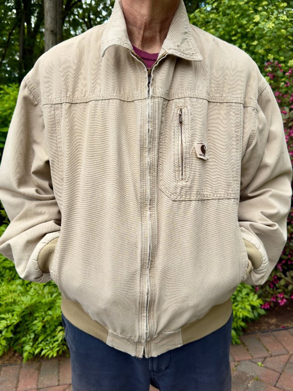 Carhartt Men's Cotton Canvas Wylie Jacket Broken-In Size Large